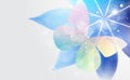 Abstract background with flower and butterfly. Royalty Free Stock Photo