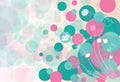 Abstract background with flowers and circles