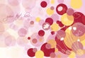 Abstract background with flowers and circles