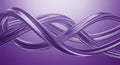 Abstract background with flowing intertwined purple metallic waves Royalty Free Stock Photo