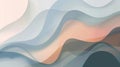 Abstract background with flowing, layered waves in muted tones of blue, pink, and brown Royalty Free Stock Photo