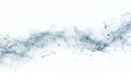 Abstract background of flowing particles with connected dots and lines. Big data visualization, artificial intelligence, network