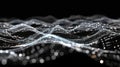 Abstract Wave Particle Background - Data Visualization, Technology Backdrop Royalty Free Stock Photo