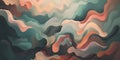 An abstract background with flowing shapes and muted colo three generative AI