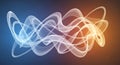 Abstract Smoke Waves Background, Blue and Orange Gradient Royalty Free Stock Photo