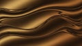 Abstract flowing liquid metal waves in metallic bronze and gold hues background brown Royalty Free Stock Photo