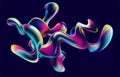 Abstract background of fluid iridescent shape.