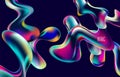 Abstract background of fluid iridescent shape.