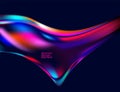 Abstract background of fluid iridescent shape.