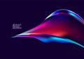 Abstract background of fluid iridescent shape.