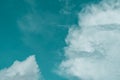 Abstract sky background, rough aqua menthe color