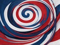 Abstract background forming a spiral of three colors - blue, red, white. Acrylic, bright colors Royalty Free Stock Photo