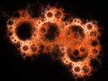 Abstract background with fractal bubbles.
