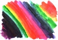 Abstract background freehand living materials, rainbow watercolor on a white background