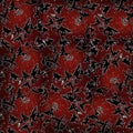 Abstract background. Frosty patterns on the glass. Red Royalty Free Stock Photo