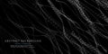 Abstract background futuristic grid from lines on black. Technology concept analytical data. Banner for business, science and