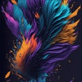 Abstract background Galaxy, Splash art, portrait poster lights background.