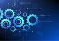 Abstract background gear technology represents modern Royalty Free Stock Photo