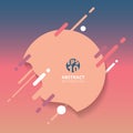 Abstract background with geometric splash, lines and round in a