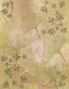 Abstract Background with Ginkgo Leaves in Beige Colors