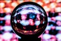 abstract background, glass ball that magnifies the image behind it creating a beautiful fantasy effect Royalty Free Stock Photo