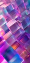 abstract background of glass cubes with colorful orange and pink lighting Royalty Free Stock Photo