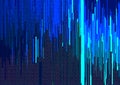 Abstract background with glitched vertical stripes, stream line binary code background with two binary digits 0 and 1. Royalty Free Stock Photo