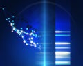 Abstract background with glow polygonal form. Business and science concept visualization of artificial intelligence. Big data