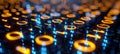 Abstract Background of Glowing Binary Code, Big Data, Cybersecurity, and Machine Learning Concept