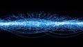 Abstract background of glowing blue fiber optic lines representing data flow and technology Royalty Free Stock Photo