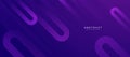 Abstract background with glowing curve geometric lines. Modern funny minimal trendy shiny purple lines pattern. Vector