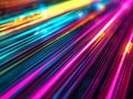 abstract background with glowing lines and bokeh effect. 3d render Generative AI Royalty Free Stock Photo