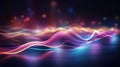 abstract background with glowing particles, lines and bokeh effect Generative AI Royalty Free Stock Photo