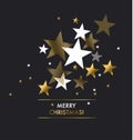 Abstract background with gold geomerty style stars