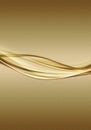 Abstract background with gold waves
