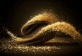 Abstract background of gold shimmer glitter splash , Generative Ai