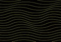 Abstract background with gold wave modern lines on dark background. Illustration horizontal template background banner