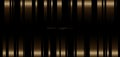Abstract background golden vertical stripes line on black premium background
