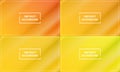 four sets of orange shinnig diagonal gradient abstract background with frame. simple, modern and colorful style Royalty Free Stock Photo
