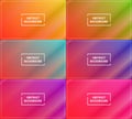 six sets of gradient background with diagonal shining and frame Royalty Free Stock Photo