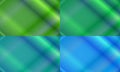 four sets of green, blue and dark blue neon light pattern. abstract, shiny, gradient, blur, modern and colorful concept