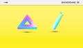 Abstract background with gradient geometric elements Royalty Free Stock Photo