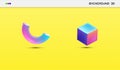 Abstract background with gradient geometric elements Royalty Free Stock Photo
