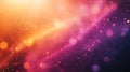 Abstract background with a gradient of orange, pink, and purple colors and glowing particles Royalty Free Stock Photo