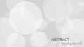 Abstract background with gray circle. White and grey abstract modern transparency circle presentation background. Vector circles Royalty Free Stock Photo