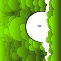 Abstract background of green clouds