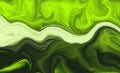 Abstract background green color liquify ink paint design