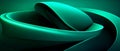 Abstract background green curves of Paper Folding Origami with sound wave motion concept with scientific experiment technology Royalty Free Stock Photo