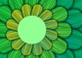 Abstract background with green petals