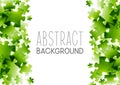 Abstract background with green puzzle elements